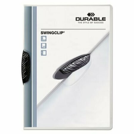 DURABLE OFFICE PRODUCTS SWINGCLIP POLYPROPYLENE REPORT COVER, LETTER SIZE, CLEAR/BLACK CLIP, 5PK 226401